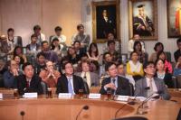 (左起) 馮國培教授、曹之憲教授、陳活彝教授及鄭漢其教授出席了Prof. Bruce Beutler的講座